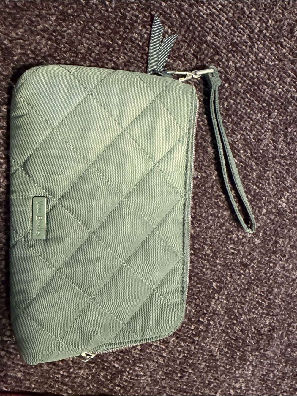 Vera Bradley Quilted Wristlet in Sage